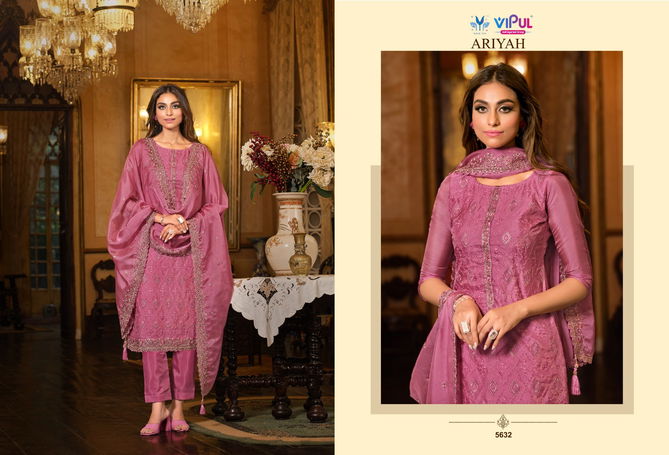 Ariyah By Vipul Organza Embroidery Designer Salwar Kameez Wholesale Market In Surat 